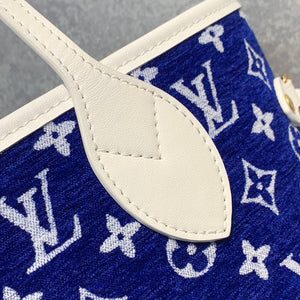 Louis Vuitton LV M46220 Neverfull MM Tote Bag Blue - Default Title - View 7
