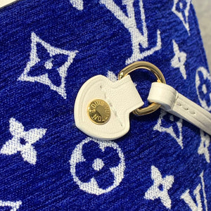 Louis Vuitton LV M46220 Neverfull MM Tote Bag Blue - Default Title - View 8