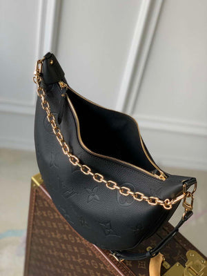 Louis Vuitton LV M46725 Loop Hobo Bag Monogram Empreinte Black - Default Title - View 7