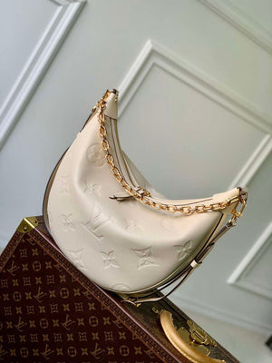Louis Vuitton LV M46739 Loop Hobo Bag Monogram Empreinte Beige - Default Title - View 1