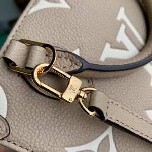 Louis Vuitton LV M47054 OnTheGo BB Handbag Bicolor Monogram Empreinte Leather Tourterelle Cr¨¨me - Default Title - View 6