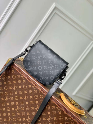 Louis Vuitton LV M47060 Montsouris Messenger PM Monogram Eclipse Canvas - Default Title - View 3