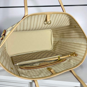 Louis Vuitton LV N41361 Neverfull MM Damier Azur Beige - Default Title - View 9