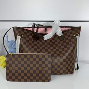 Louis Vuitton LV N41603 Neverfull MM Damier Ebene Rose Ballerine Pink - Default Title - View 1
