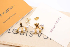 Louis Vuitton M01258 Minigram Pearls Earrings Jewelry L50130 - Default Title - View 4