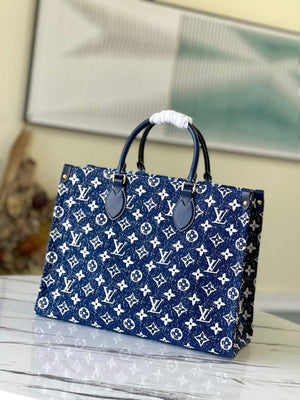 Louis Vuitton M59608 OnTheGo MM Tote bag Monogram Blue - Default Title - View 1
