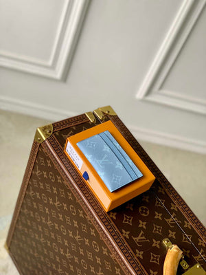 Louis Vuitton M62170 LV Double Card Holder Monogram Eclipse Blue - Default Title - View 3