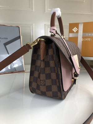 Louis Vuitton N40148 LV Trendy Crossbody Bag Damier Ebene Pink - Default Title - View 2