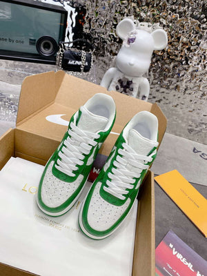 Louis Vuitton Nike Air Force 1 Low By Virgil Abloh White Green 1AC58D Women Men's M601034 - Fmale-35 - View 2