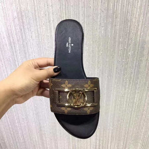 Louis Vuitton Women's Shoes 1A64MO Lock IT Flat Mule L61102 - 35 - View 2