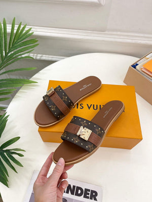 LV 1AAC3Y Louis Vuitton Lock It Flat Mules L99033 - 35 - View 1