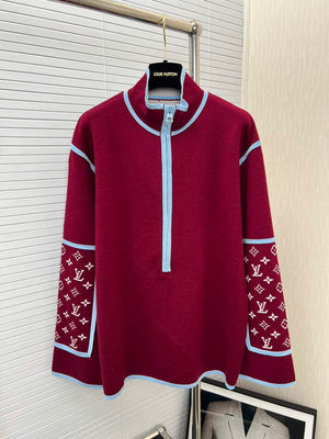 LV 1AAKJX Louis Vuitton Women's Fashion Clothing Graphic Trim Pullover L55738 - 36 - View 1