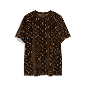 LV 1AAU5B Louis Vuitton Explosive style velvet Men Women's T-shirt L56224 - S - View 1