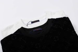 LV 1AAU5B Louis Vuitton Explosive style velvet Men Women's T-shirt L56221 - S - View 4