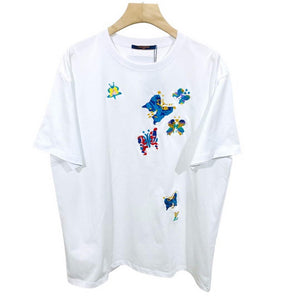 LV 1AB4UM Louis Vuitton Print Cotton Jersey Men Women's T-shirt L56228 - XS - View 3