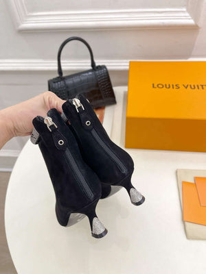 LV 1ACAKQ Louis Vuitton Women's Sparkle Ankle Boot Heel 65mm L75231 - 35 - View 8