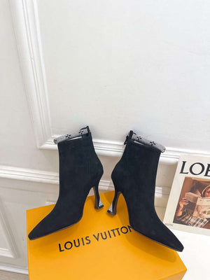 LV 1ACAKQ Louis Vuitton Women's Sparkle Ankle Boot Heel 95mm L75228 - 35 - View 3