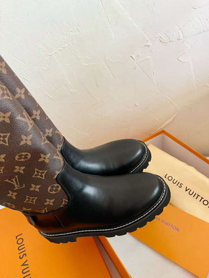 LV 1ADD2Q Louis Vuitton Territory Flat High Boot L88291 - Euro 35=US 4 - View 6