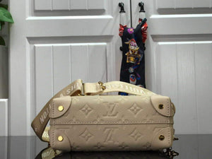 LV M45394 Louis Vuitton Petite Malle Souple Bag M45393 Leather Cream - luxibagsmall