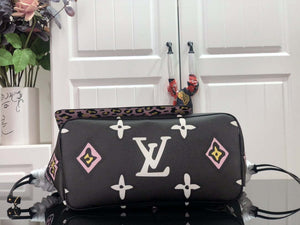 LV M45818 Louis Vuitton Neverfull MM Monogram Bag M45819 Black - Default Title - View 4