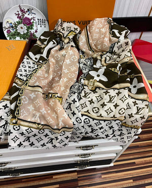 LV M00411 Louis Vuitton Fashion Printing Scarf Stole L60205 - Default Title - View 5