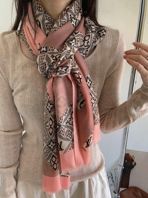 LV M00411 Louis Vuitton Fashion Printing Scarf Stole L60212 - Default Title - View 1
