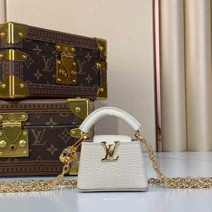 LV M02132 Louis Vuitton Capucines Micro Bag White - Default Title - View 1