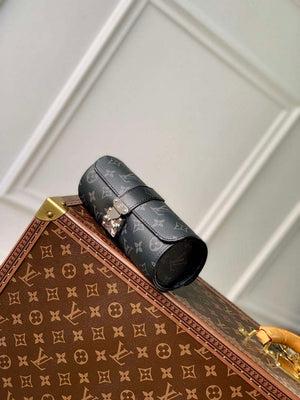 LV M10145 Louis Vuitton Etui Bijoux Jewellery Case Black Monogram coated canvas - Default Title - View 2