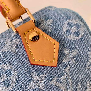 LV M11212 Louis Vuitton Nano Speedy Bag Sky Blue Monogram denim - Default Title - View 7