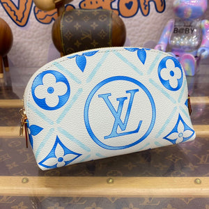 LV M11239 Louis Vuitton Pochette Cosm¨¦tique PM Bag Blue - Default Title - View 5