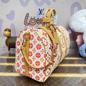 LV M11251 Louis Vuitton Keepall Bandouliere 45 Bag Coral - Default Title - View 3