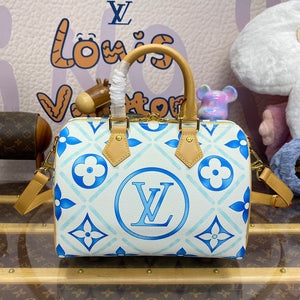LV M11264 Louis Vuitton Speedy Bandouliere 25 Bag Lagoon Blue - Default Title - View 2