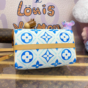 LV M11264 Louis Vuitton Speedy Bandouliere 25 Bag Lagoon Blue - Default Title - View 4