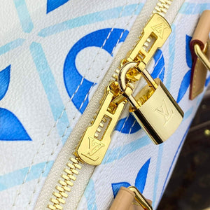 LV M11264 Louis Vuitton Speedy Bandouliere 25 Bag Lagoon Blue - Default Title - View 6