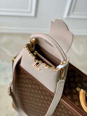 LV M11341 Louis Vuitton Capucines Mini Bag Galet Gray - Default Title - View 9