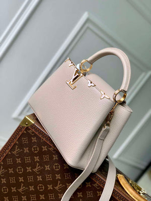 LV M11341 Louis Vuitton Capucines MM Handbag Galet Gray - Default Title - View 2
