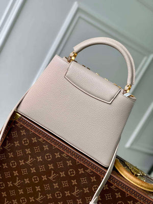 LV M11341 Louis Vuitton Capucines MM Handbag Galet Gray - Default Title - View 3