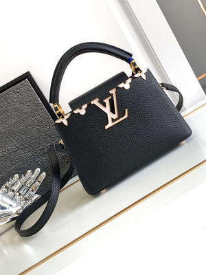 LV M11342 Louis Vuitton Capucines Mini Bag Black - Default Title - View 1
