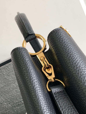 LV M11349 Louis Vuitton Capucines MM Handbag Black - Default Title - View 6