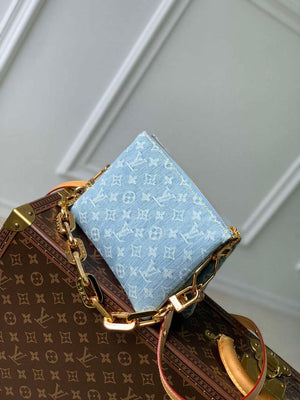 LV M11401 Louis Vuitton Coussin BB Handbag Sky Blue Denim - Default Title - View 2