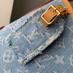 LV M11462 Louis Vuitton CarryAll PM Bag Sky Blue Denim - Default Title - View 4