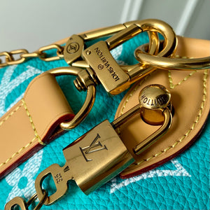 LV M11564 Louis Vuitton Speedy P9 Bandouliere 40 Bag Monogram Leather Lake Blue - Default Title - View 7