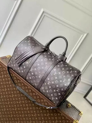 LV M11596 Louis Vuitton Keepall Bandouliere 50 Autres Cuirs Monogram Black - Default Title - View 1