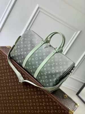 LV M11718 Louis Vuitton Keepall Bandouliere 45 Travel Bag Monogram Khaki Green - Default Title - View 3