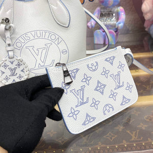 LV M11734 Louis Vuitton Blossom PM Tote Bag White/Blue - Default Title - View 6