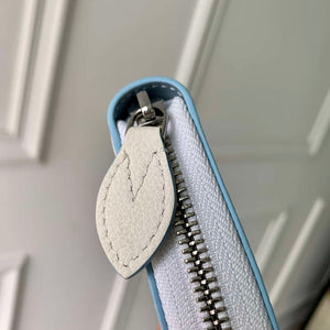 LV M11745 Louis Vuitton Zippy Wallet White Blue - Default Title - View 5