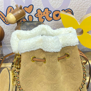 LV M11839 Louis Vuitton Bella Handbag Suede leather Bag Beige - Default Title - View 5