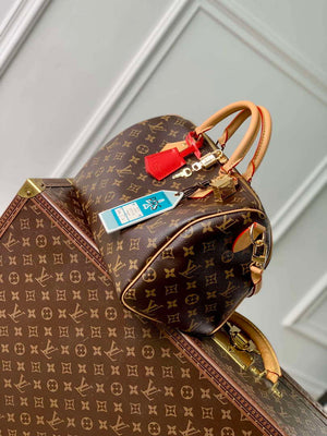 LV M11945 Louis Vuitton Speedy Soft 30 Crafty Bag Monogram Red - Default Title - View 2