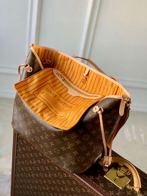 LV M11947 Louis Vuitton Reversible Neverfull Inside Out MM Handbag Yellow - Default Title - View 6