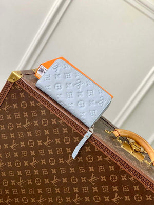 LV M11969 Louis Vuitton Zippy Wallet Light Blue Monogram Unplant - Default Title - View 2
